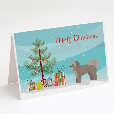 Caroline's Treasures Zuchon #1 Christmas Tree Greeting Cards and Envelopes Pack of 8, 7 x 5, Dogs Image 1