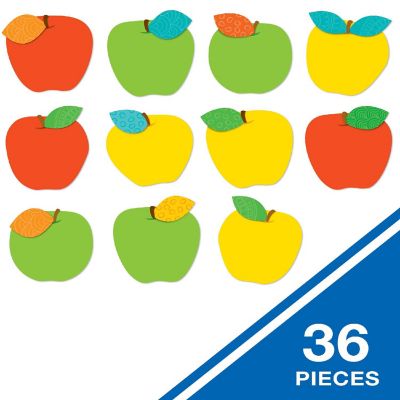 Carson Dellosa 36-Piece Colorful Apples Bulletin Board Cutouts, Fall Apple Cutouts for Bulletin Board and Fall Classroom D&#233;cor, Fall Classroom Cutouts Image 1