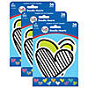 Carson Dellosa Education Kind Vibes Doodle Hearts Cut-Outs, 36 Per Pack, 3 Packs Image 1