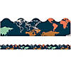 Carson Dellosa Education Let's Explore World Map Scalloped Border, 36 Feet Per Pack, 6 Packs Image 1