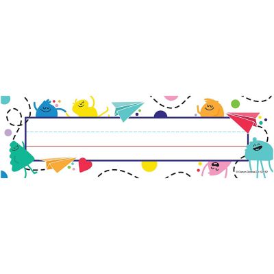 Carson Dellosa Happy Place 36-Piece Classroom Nameplates, Colorful Student Desk Tags for Classrooms, Cubbies, Desks, Locker Labels and Classroom Organization Image 1