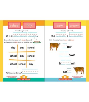 Carson Dellosa Skills for School 100 Need-to-Know Words for Kindergarten Activity Book Image 1