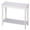Carved-Top Table 35X14X29" Image 1
