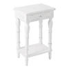 Carved White Side Table 17.75X13X28" Image 1