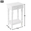 Carved White Side Table 17.75X13X28" Image 1