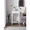 Carved White Side Table 17.75X13X28" Image 2