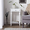Carved White Side Table 17.75X13X28" Image 3