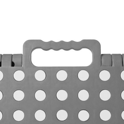Casafield 11" Collapsible Folding Plastic Kitchen Step Foot Stool with Handle - Gray Image 3