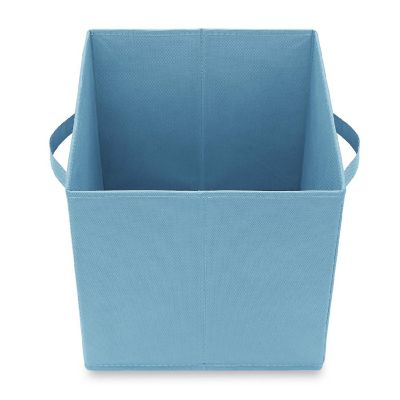 Casafield 12 Collapsible 11" Fabric Cubby Cube Storage Bin Baskets for Shelves - Baby Blue Image 3