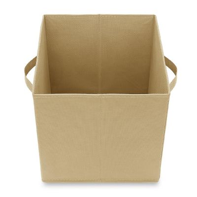 Casafield 12 Collapsible 11" Fabric Cubby Cube Storage Bin Baskets for Shelves - Beige Image 3