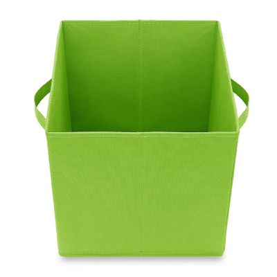Casafield 12 Collapsible 11" Fabric Cubby Cube Storage Bin Baskets for Shelves, Lime Green Image 3