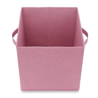 Casafield 12 Collapsible 11" Fabric Cubby Cube Storage Bin Baskets for Shelves - Pink Image 3