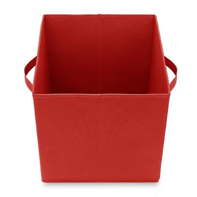 Casafield 12 Collapsible 11" Fabric Cubby Cube Storage Bin Baskets for Shelves - Red Image 3