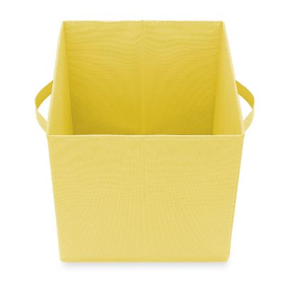 Casafield 12 Collapsible 11" Fabric Cubby Cube Storage Bin Baskets for Shelves - Yellow Image 3
