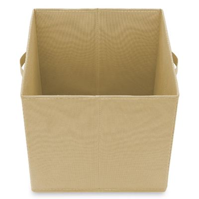 Casafield 12 Collapsible 13" Fabric Cubby Cube Storage Bin Baskets for Shelves - Beige Image 3