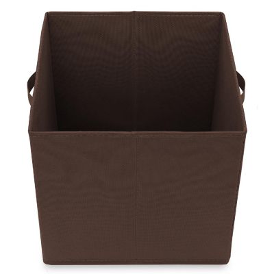 Casafield 12 Collapsible 13" Fabric Cubby Cube Storage Bin Baskets for Shelves - Brown Image 3