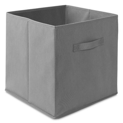 Casafield 12 Collapsible 13" Fabric Cubby Cube Storage Bin Baskets for Shelves - Gray Image 1