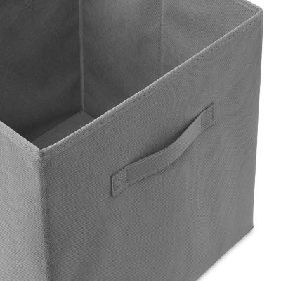 Casafield 12 Collapsible 13" Fabric Cubby Cube Storage Bin Baskets for Shelves - Gray Image 2