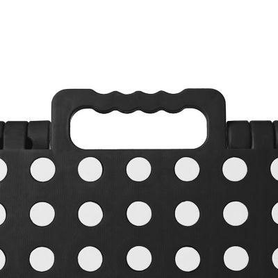 Casafield 16" Collapsible Folding Plastic Kitchen Step Foot Stool with Handle - Black Image 3