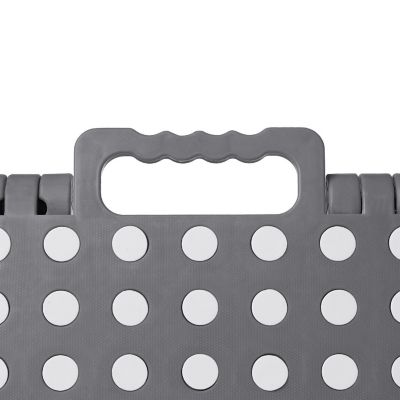 Casafield 2 Pack - 9" Collapsible Kids Folding Plastic Kitchen Step Foot Stool, Gray Image 3