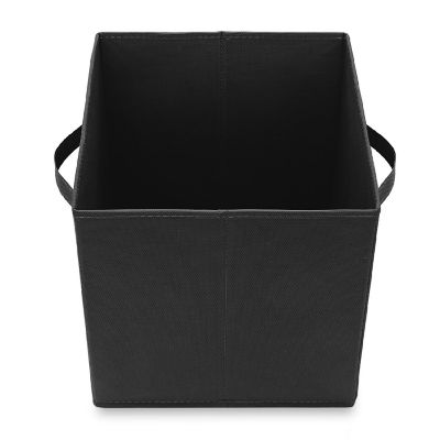 Casafield 6 Collapsible 11&quot; Fabric Cubby Cube Storage Bin Baskets for Shelves - Black Image 3