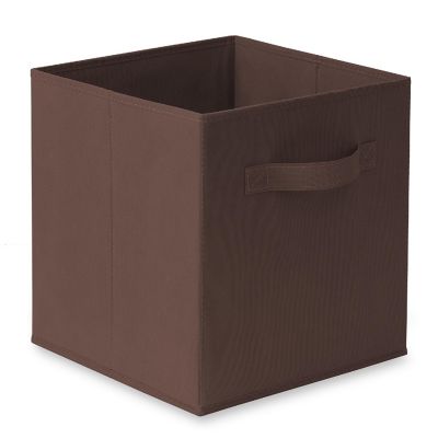 Casafield 6 Collapsible 11" Fabric Cubby Cube Storage Bin Baskets for Shelves - Brown Image 1