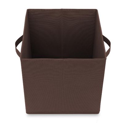 Casafield 6 Collapsible 11" Fabric Cubby Cube Storage Bin Baskets for Shelves - Brown Image 3