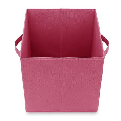 Casafield 6 Collapsible 11" Fabric Cubby Cube Storage Bin Baskets for Shelves - Hot Pink Image 3