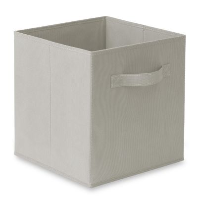 Casafield 6 Collapsible 11" Fabric Cubby Cube Storage Bin Baskets for Shelves - Light Gray Image 1