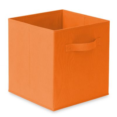 Casafield 6 Collapsible 11" Fabric Cubby Cube Storage Bin Baskets for Shelves - Orange Image 1