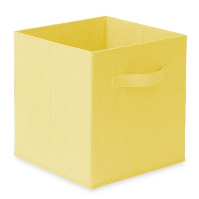 Casafield 6 Collapsible 11" Fabric Cubby Cube Storage Bin Baskets for Shelves - Yellow Image 1
