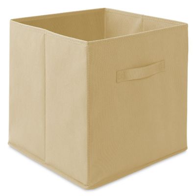 Casafield 6 Collapsible 13" Fabric Cubby Cube Storage Bin Baskets for Shelves - Beige Image 1