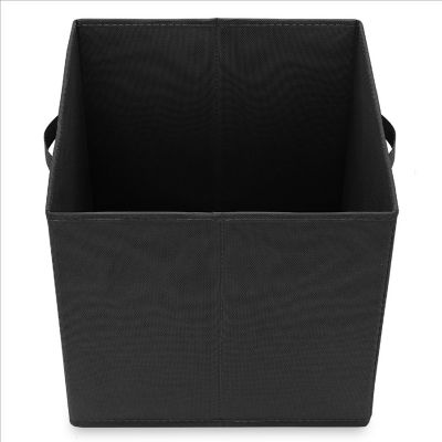 Casafield 6 Collapsible 13" Fabric Cubby Cube Storage Bin Baskets for Shelves - Black Image 3