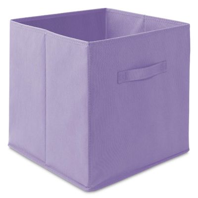 Casafield 6 Collapsible 13" Fabric Cubby Cube Storage Bin Baskets for Shelves - Lavender Image 1