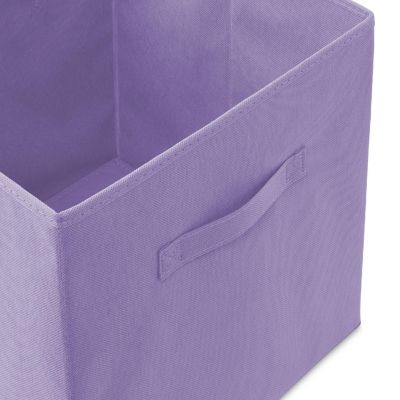 Casafield 6 Collapsible 13" Fabric Cubby Cube Storage Bin Baskets for Shelves - Lavender Image 2