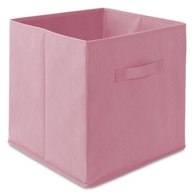 Casafield 6 Collapsible 13" Fabric Cubby Cube Storage Bin Baskets for Shelves - Pink Image 1