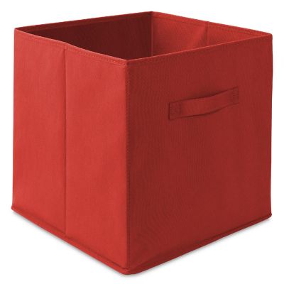 Casafield 6 Collapsible 13" Fabric Cubby Cube Storage Bin Baskets for Shelves - Red Image 1
