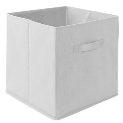 Casafield 6 Collapsible 13" Fabric Cubby Cube Storage Bin Baskets for Shelves - White Image 1