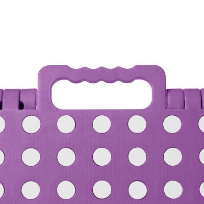 Casafield 9" Collapsible Folding Plastic Kitchen Step Foot Stool with Handle - Purple Image 3