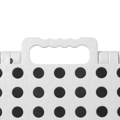 Casafield 9" Collapsible Folding Plastic Kitchen Step Foot Stool with Handle - White Image 3