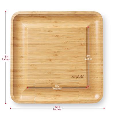 Casafield Bamboo Cheese Cutting Board Knife Gift Set Wooden Charcuterie Meat Serving Tray Image 2