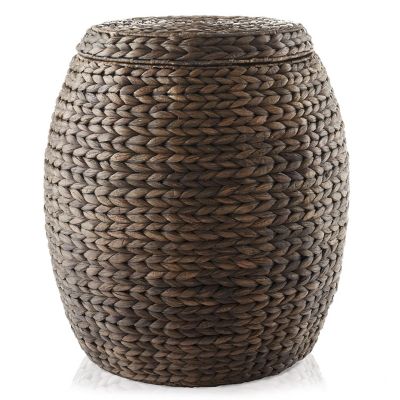 Casafield Round Hyacinth Storage Basket/Hamper/Planter for Laundry, Blankets - Espresso Image 2