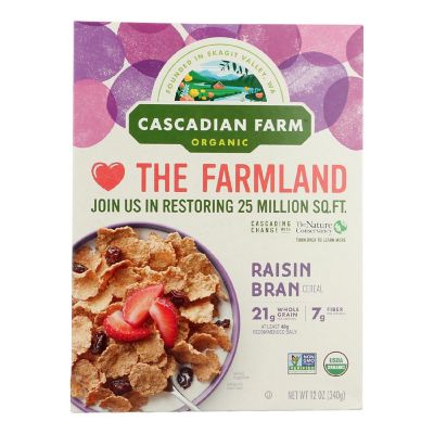 Cascadian Farm Organic Cereal - Raisin Bran - Case of 10 - 12 oz Image 1
