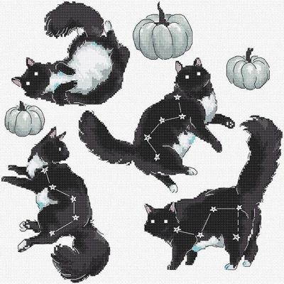 Cat Constellation L8817 Counted Cross Stitch Kit Image 1