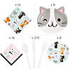 Cat Party Deluxe Tableware Kit for 8 Guests Image 1