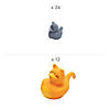 Cat-Themed Micro &amp; Regular Vinyl Rubber Ducks Assortment - 36 Pc. Image 1