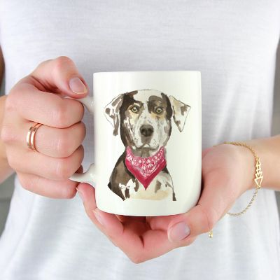 Catahoula Leopard Red Scarf Mug Image 1