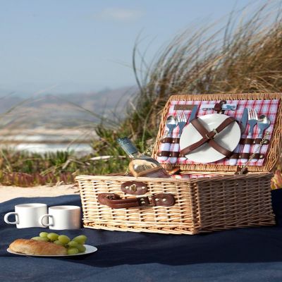 Catalina Picnic Basket - Red &amp; White Plaid Pattern Image 3