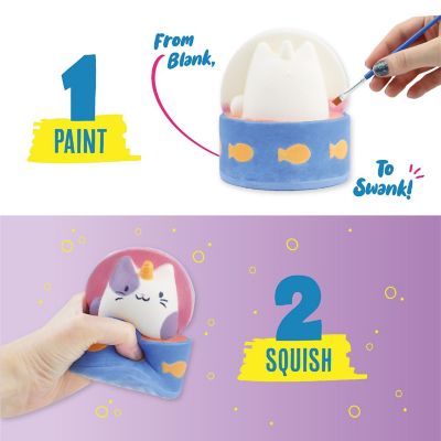 Caticorn (Unicorn + Cat) Color Your Own Squishies Paint Kit Image 2