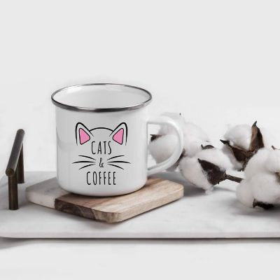 Cats &amp; Coffee 11oz Campfire Mug Image 1